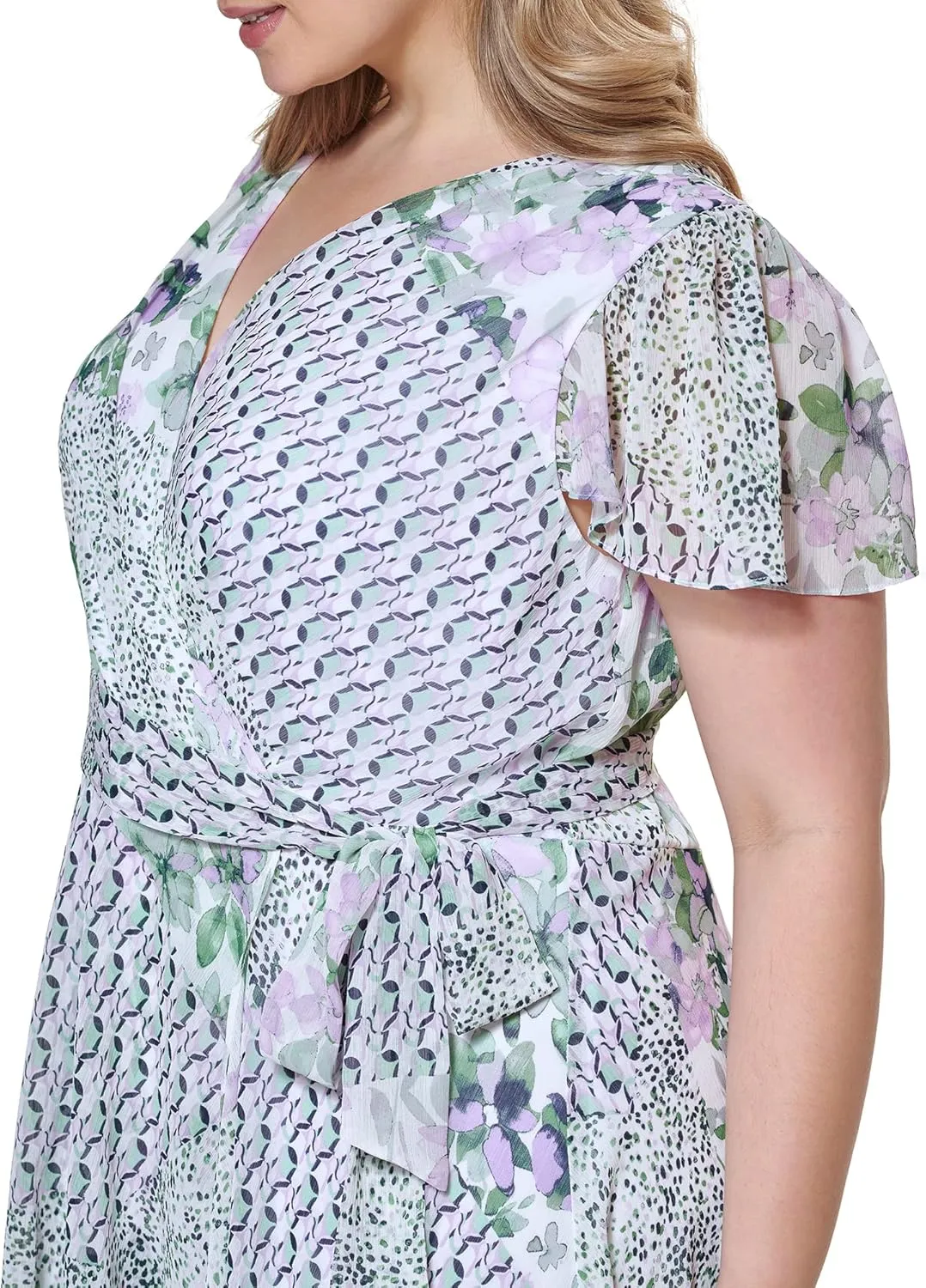 DKNY Women's Faux Wrap Dress