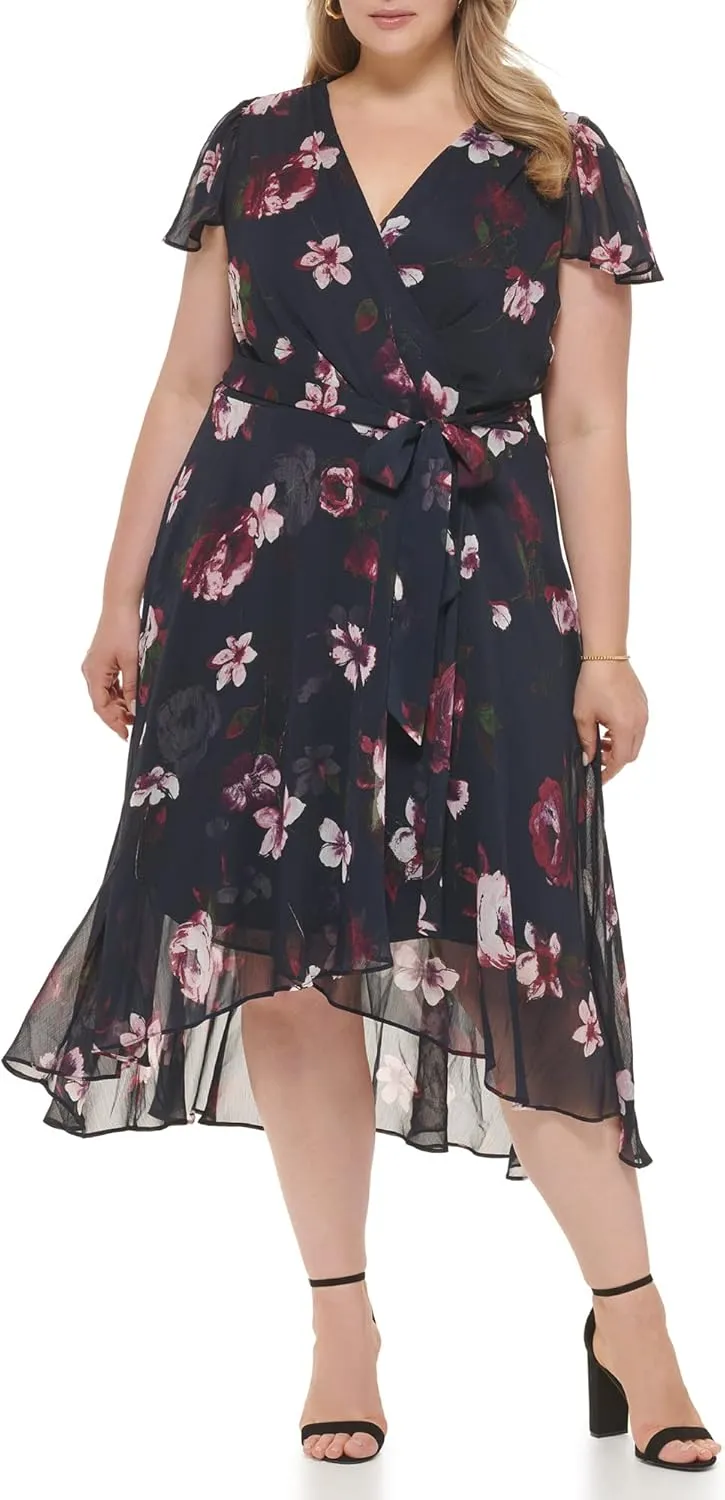 DKNY Women's Faux Wrap Dress
