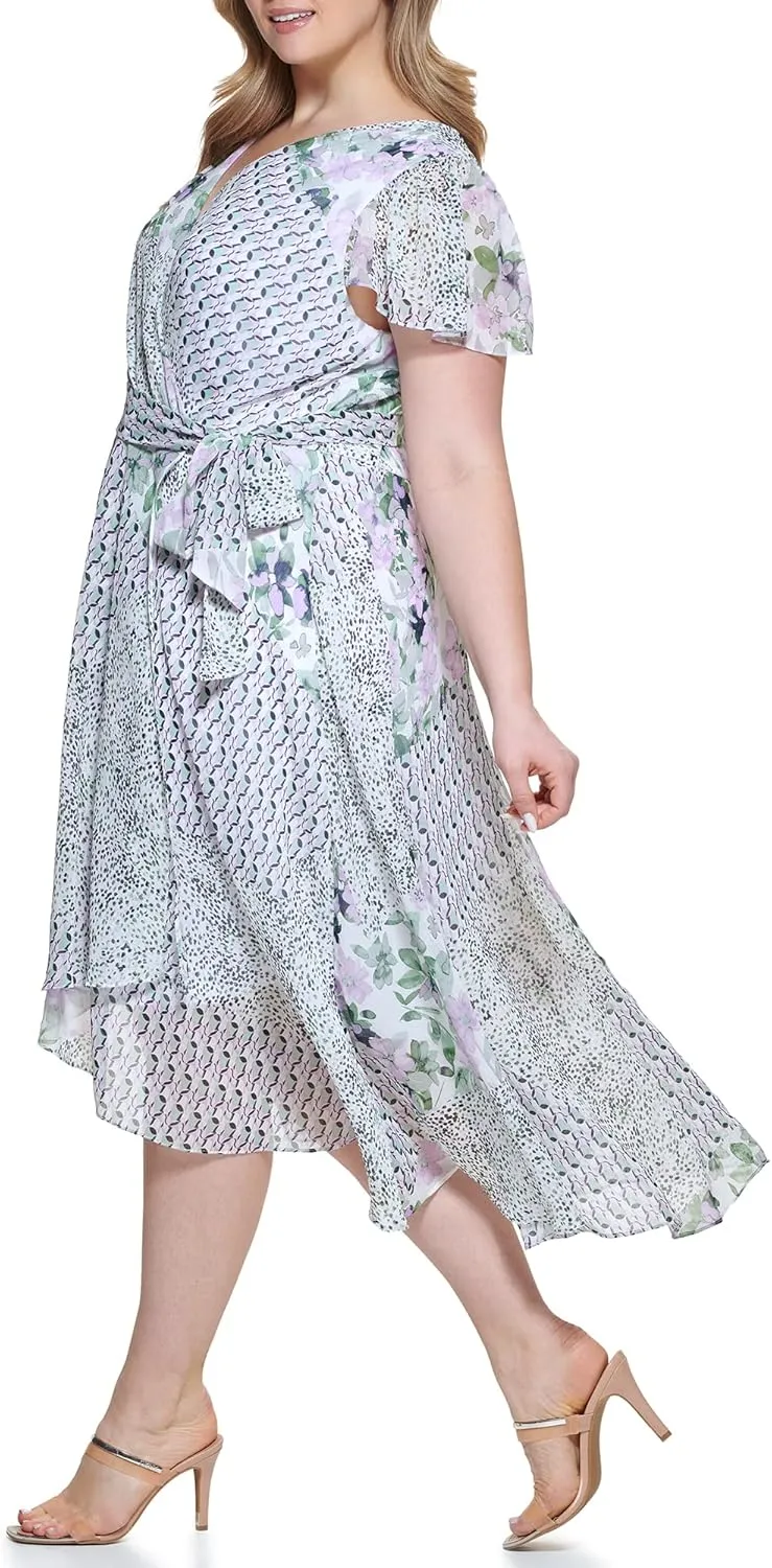 DKNY Women's Faux Wrap Dress