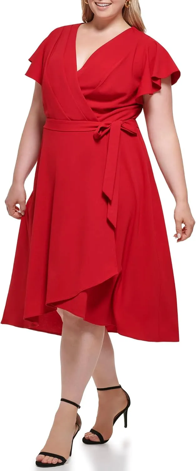 DKNY Women's Faux Wrap Dress