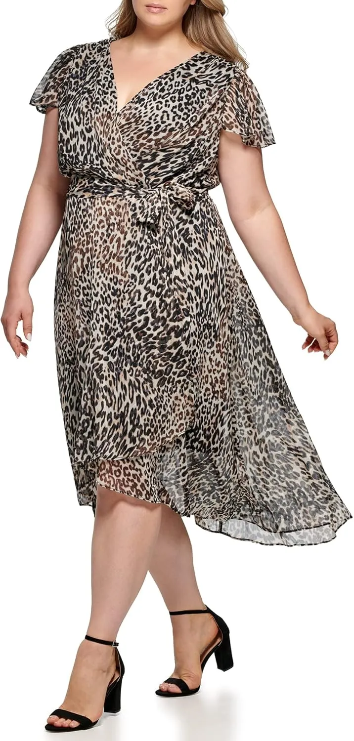 DKNY Women's Faux Wrap Dress