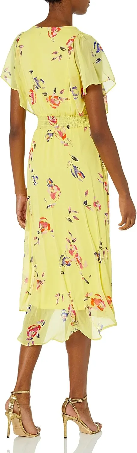 DKNY womens Fit and Flare Midi Dress