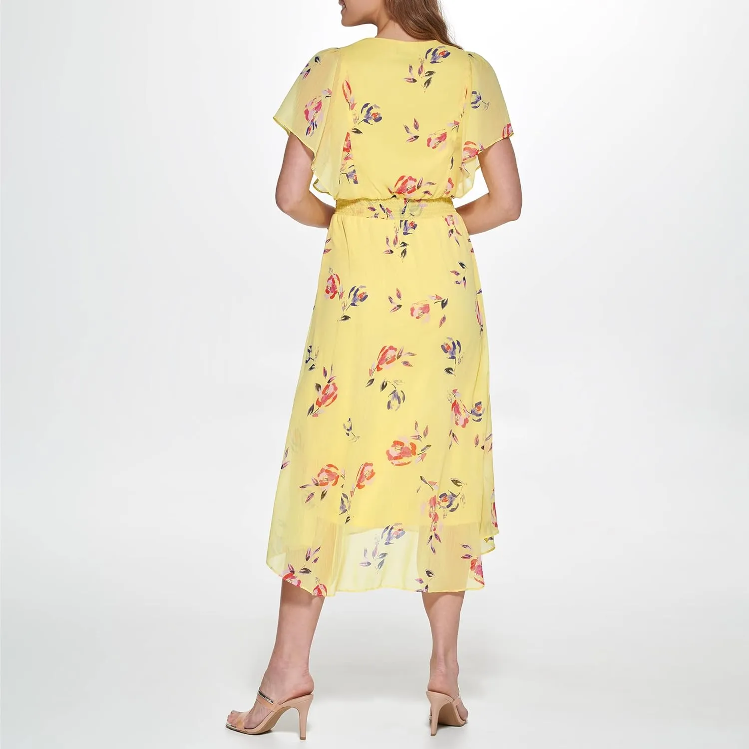 DKNY womens Fit and Flare Midi Dress