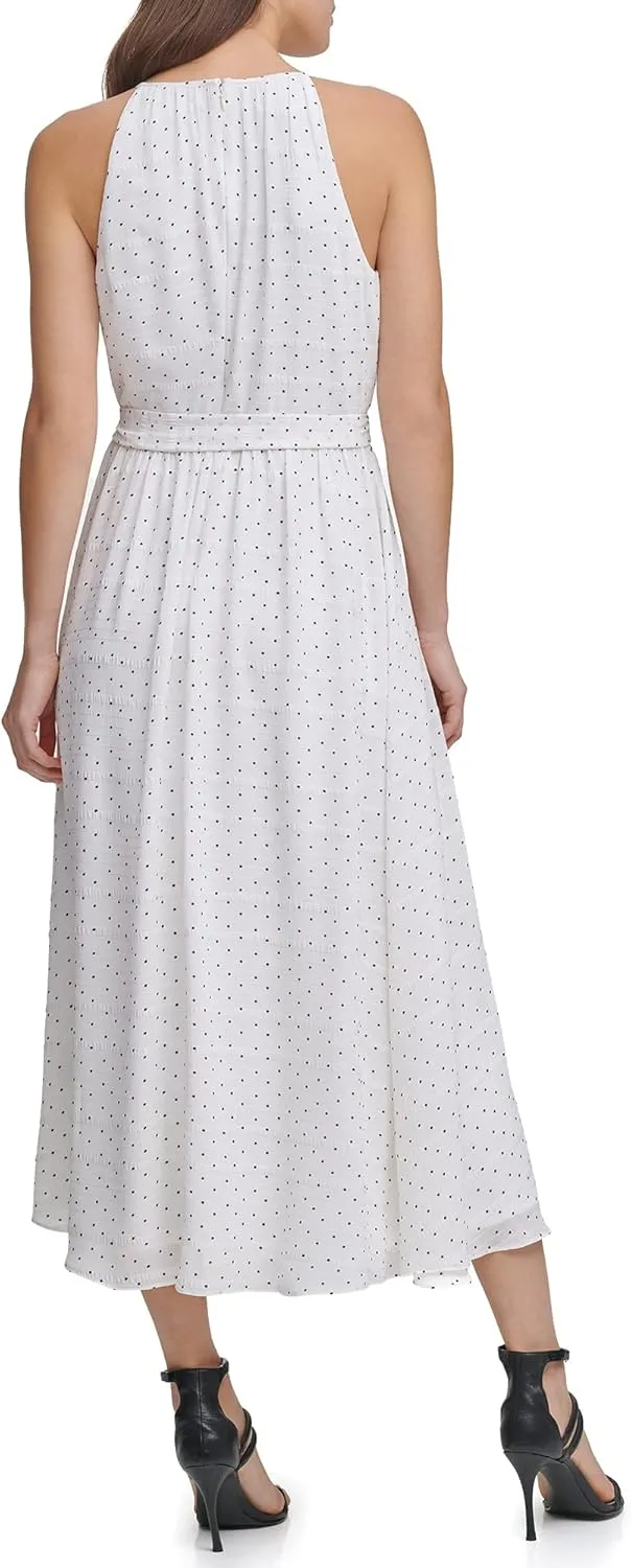 DKNY womens Fit and Flare Midi Dress
