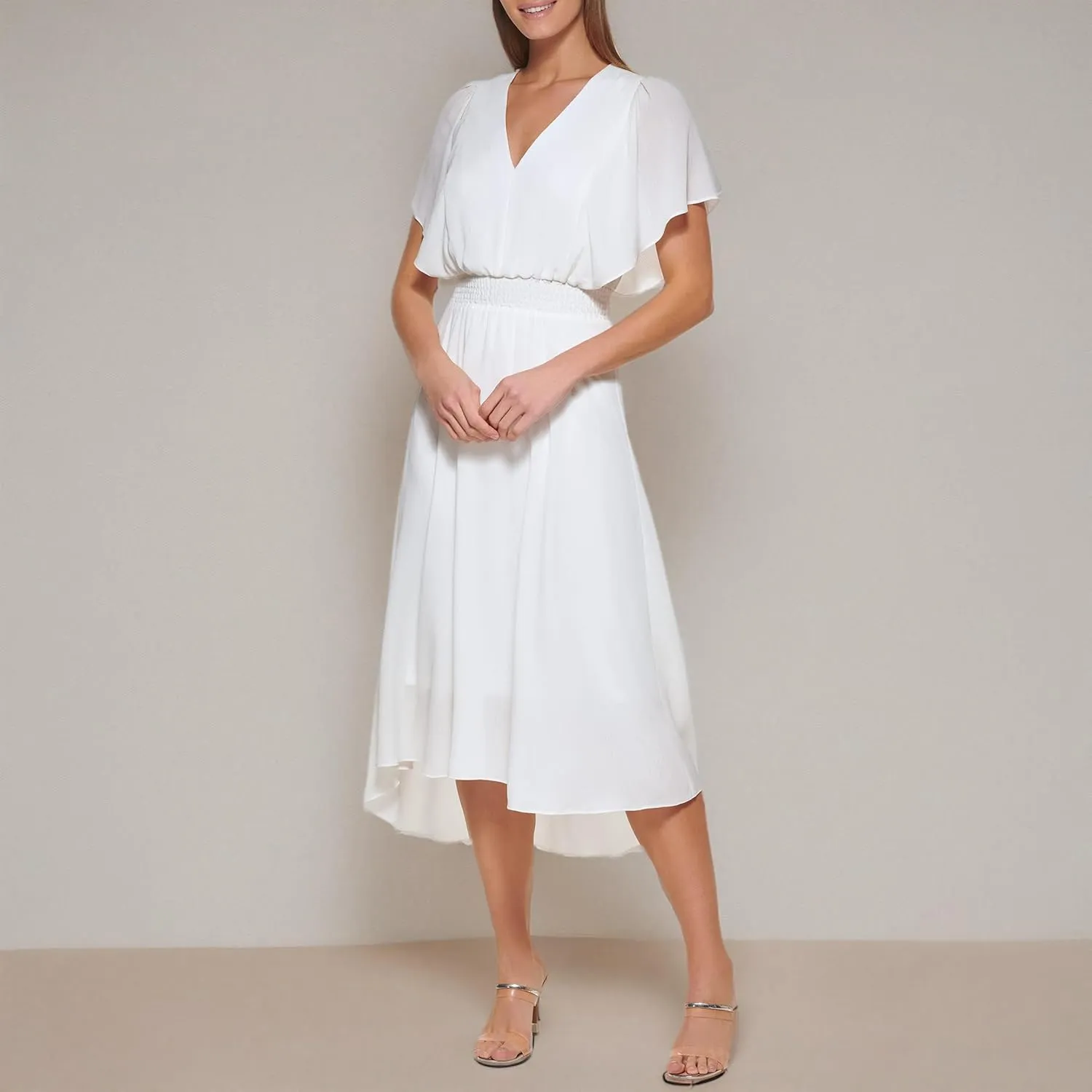 DKNY Women's Sleeveless V-Neck Knit Dress