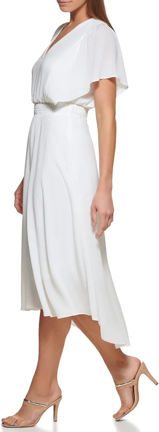 DKNY Women's Sleeveless V-Neck Knit Dress