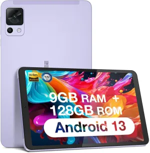 DOOGEE 8.4 Inch Tablet, 2024 Upgraded Octa Core Android 13 Tablet T20 Mini with 9GB RAM 128GB ROM, 2K FHD Display, 5G WiFi 4G LTE, Dual Camera 13MP 5MP, 5060mAh, Face Unlock, BT 5.0, GPS, Purple