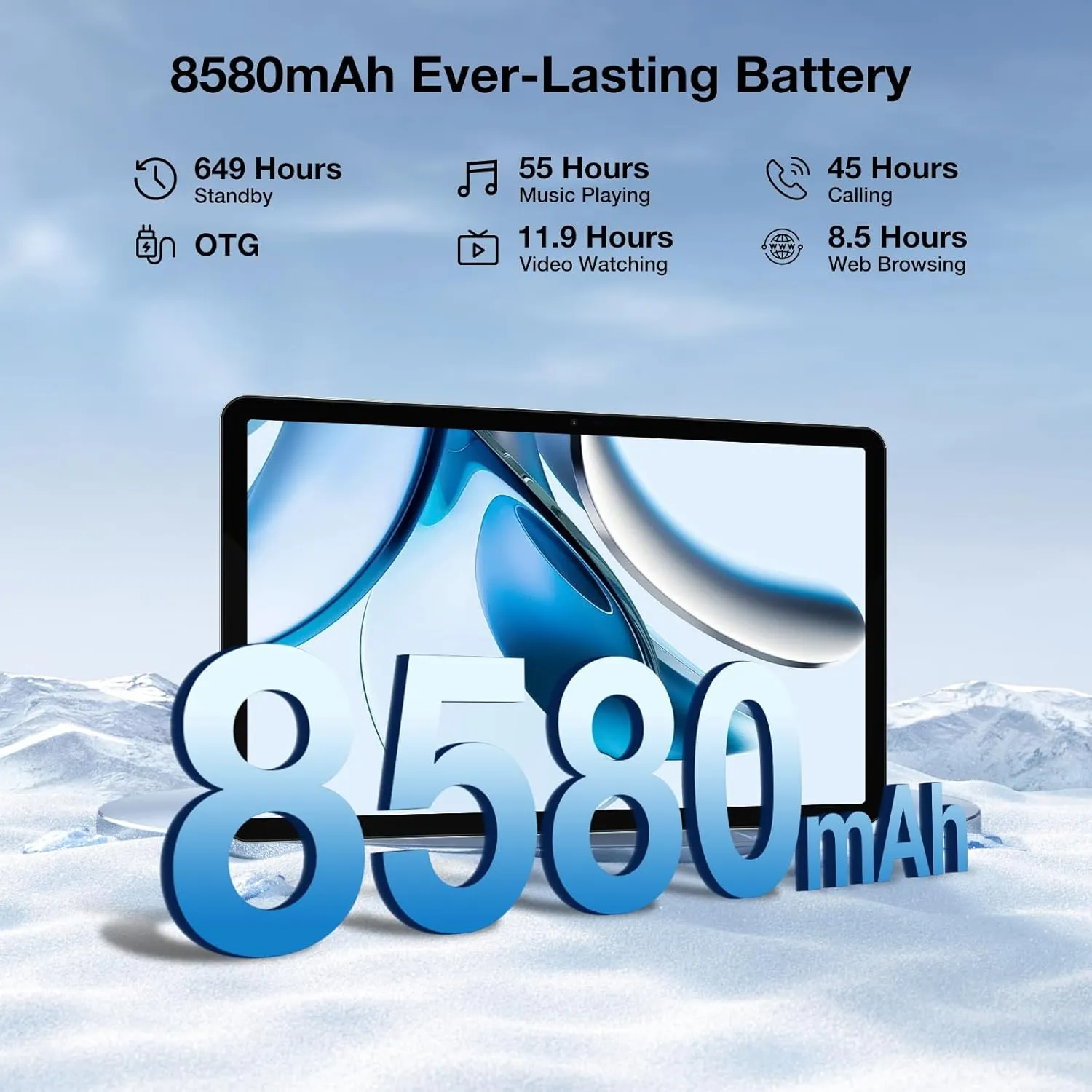 DOOGEE T40 Android Tablet,20GB 512GB/2TB Expand,11 inch Tablet Helio G99 Octa-core,Android 14 with 8580mAh Battery,IPS 1600x2560 Display,4G LTE Cellular,Face ID