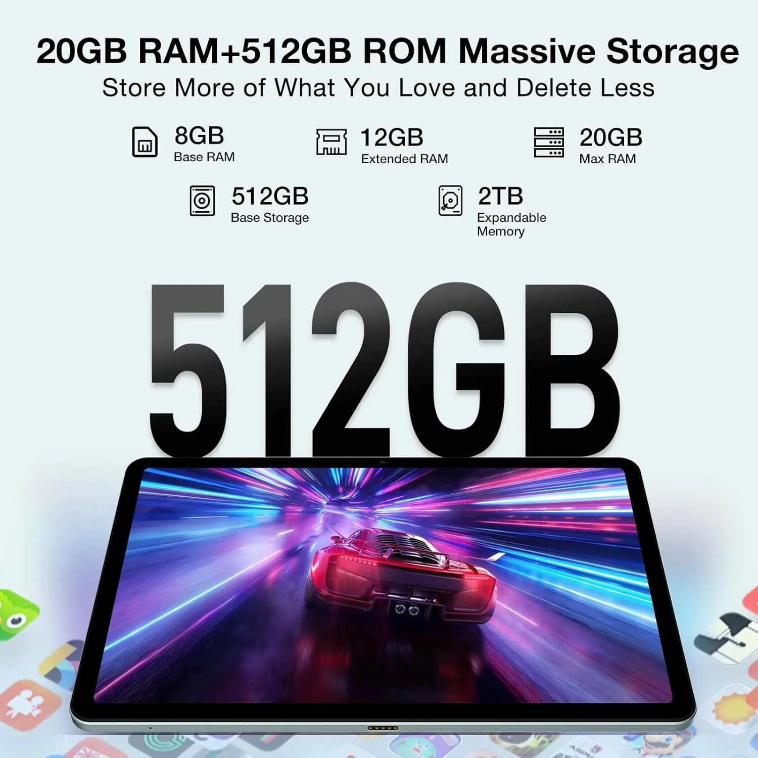 DOOGEE T40 Android Tablet,20GB 512GB/2TB Expand,11 inch Tablet Helio G99 Octa-core,Android 14 with 8580mAh Battery,IPS 1600x2560 Display,4G LTE Cellular,Face ID