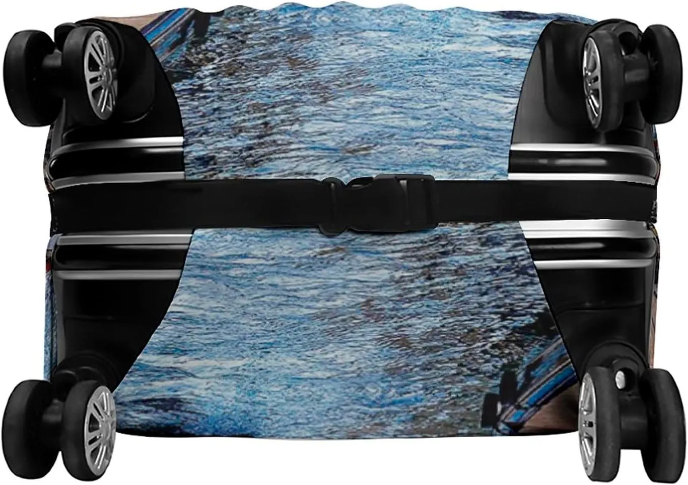 Double-sided Printed Luggage Cover, Cityscape Elastic Travel Luggage Cover, Canal in Venice Italy, Fits 22-24 Inch Luggage, Great For Vacation Travel, Multicolor