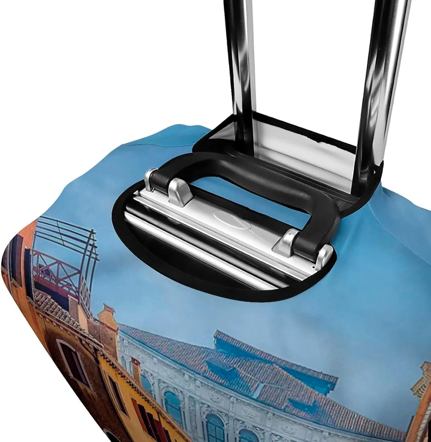 Double-sided Printed Luggage Cover, Cityscape Elastic Travel Luggage Cover, Canal in Venice Italy, Fits 22-24 Inch Luggage, Great For Vacation Travel, Multicolor