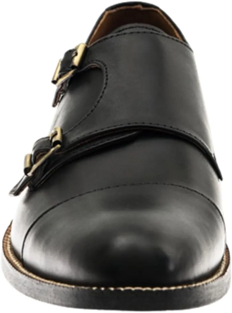 Dress Shoes for Men | Genuine Leather Shoes Double Monkstraps Cap Toe Design Comfortable Rubber Sole