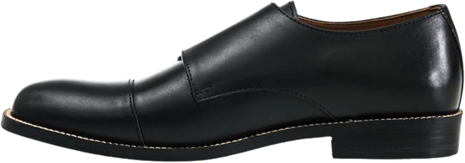 Dress Shoes for Men | Genuine Leather Shoes Double Monkstraps Cap Toe Design Comfortable Rubber Sole