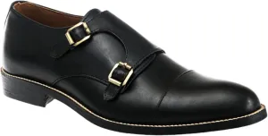 Dress Shoes for Men | Genuine Leather Shoes Double Monkstraps Cap Toe Design Comfortable Rubber Sole