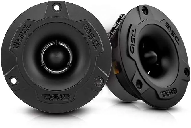 DS18 PRO-GM6.4PK Mid and High Complete Package - Includes 2X Midrange Loudspeaker 6" and 2X Aluminum Super Bullet Tweeter 1" Built in Crossover - Door Speakers for Car or Truck Stereo Sound System
