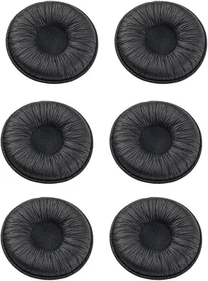 Ear Cushions Leatherette Spare Replacement Earpads for Plantronics Supra Plus Encore and Most Standard Size Office Telephone Headsets H251 H251N H261 H261N H351 H351N H361 H361N (Pack of 6)