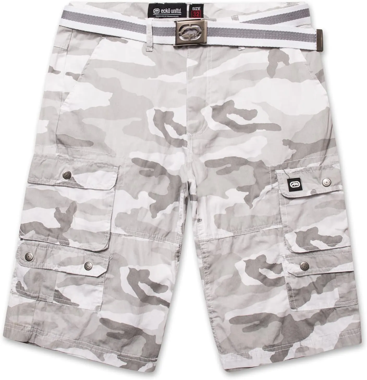 Ecko Cargo Shorts for Men – Twill Camo Mens Cargo Shorts with Belt Big and Tall
