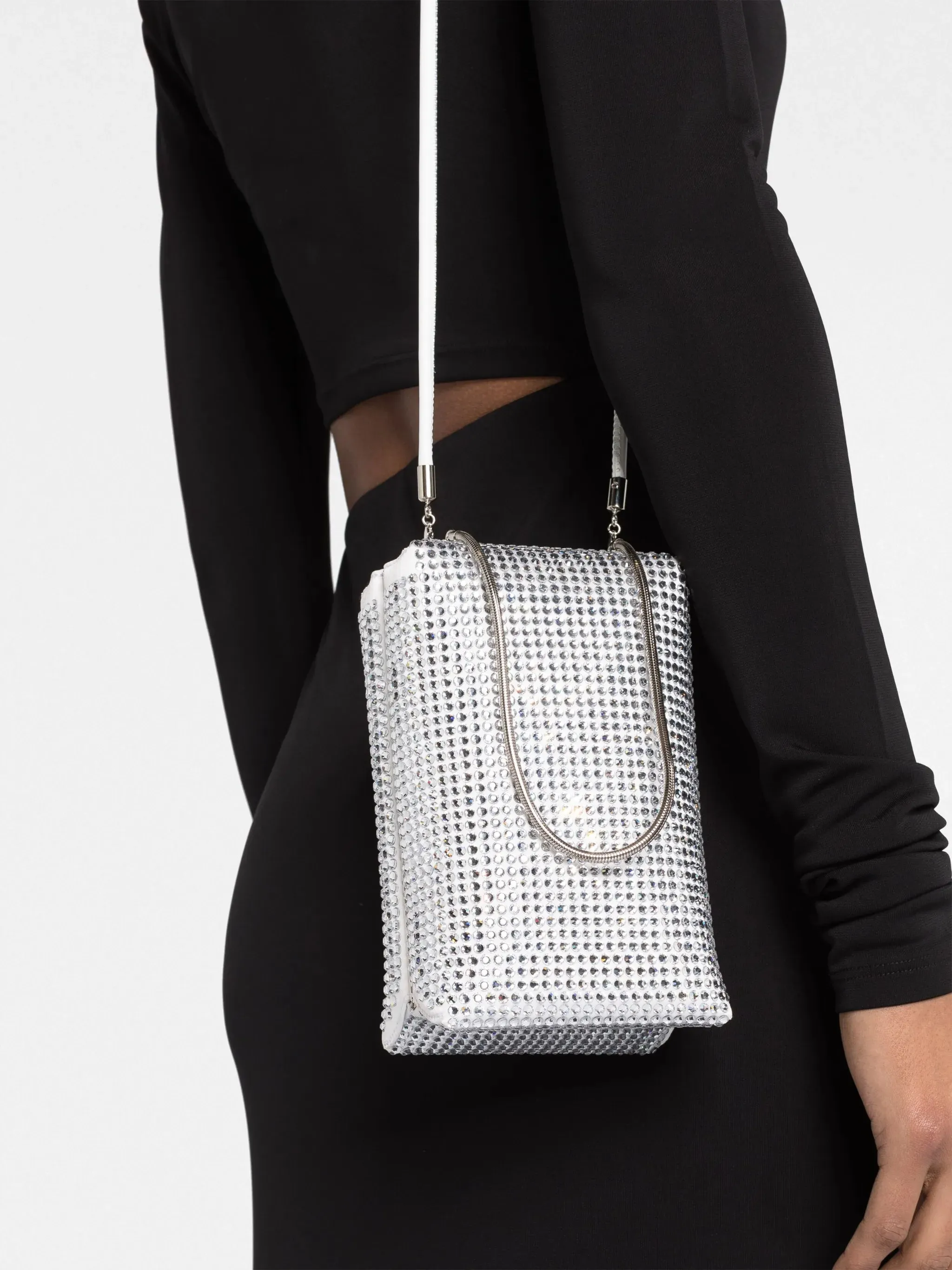 Eco-friendly technology crystal-embellished crossbody Great discounts bag