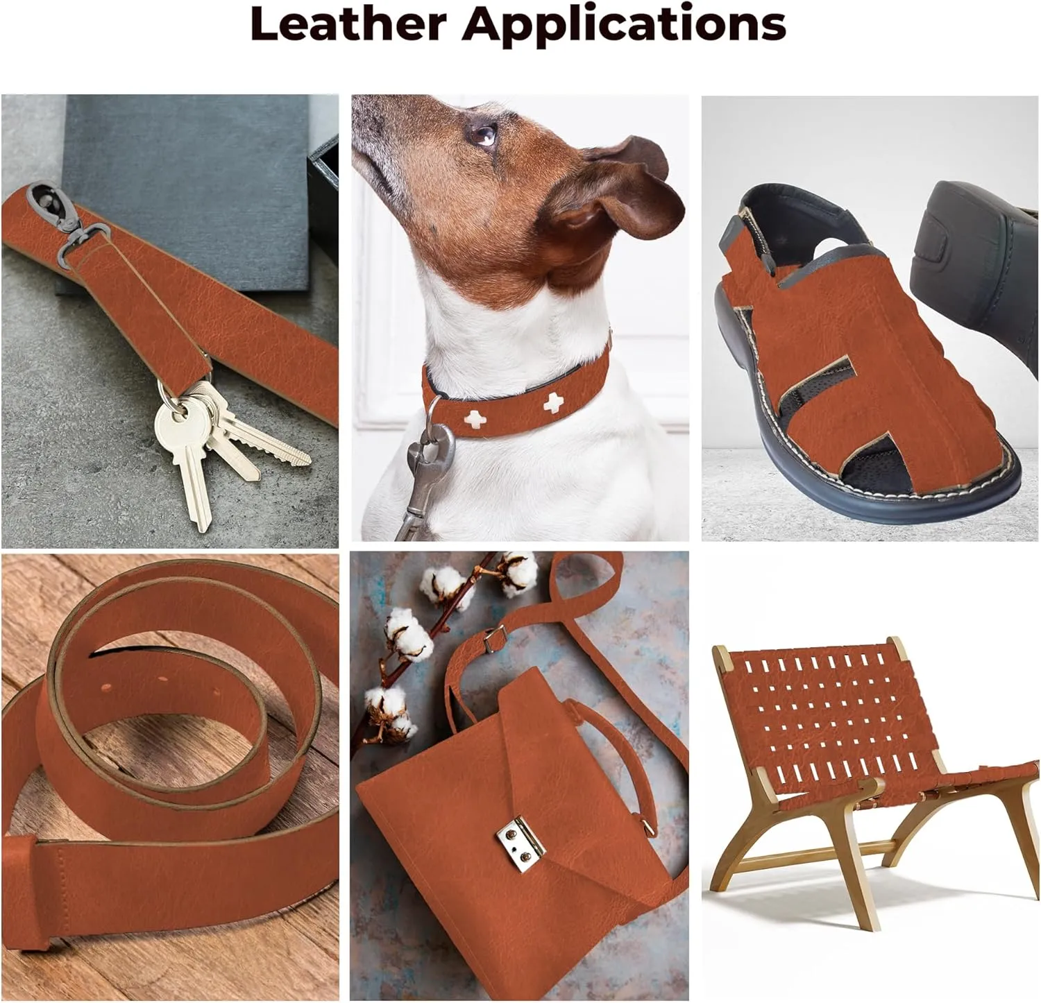 ELW Buffalo Hide Leather Strap 5-6 oz |1.25 Inch x 40 Inch|Color Hickory Leather Strips for Crafts, Leather Bag Straps, Leather for Belt Making, Leather Crafting, Blank Leather, Tooling Leather Roll