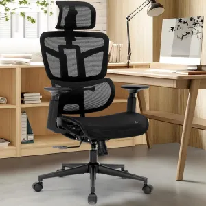 Ergonomic Office Chair, Desk Chair with Adjustable Height, Lumbar Support, High Back Mesh Computer Chairs with Flip up Armrests, Task Chairs for Home, Bedroom, Study, Dorm, Student, Adults Men Women