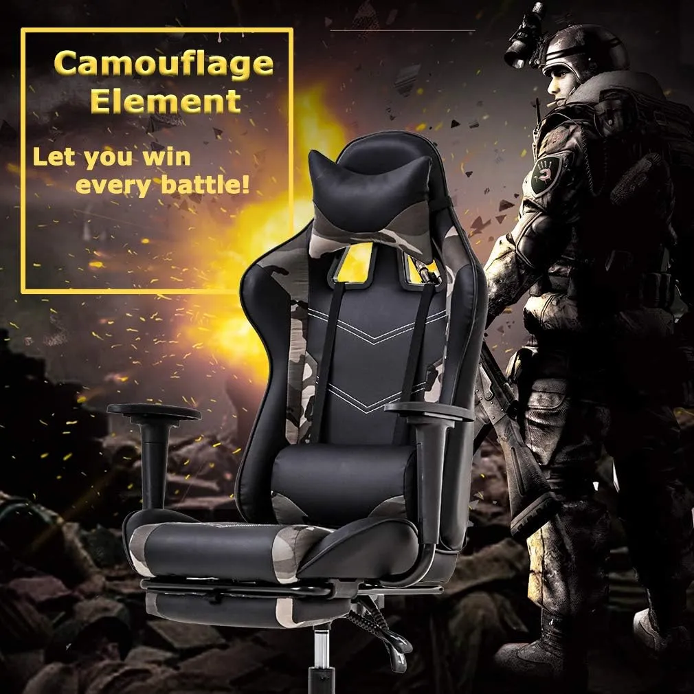 Ergonomic Office Chair PC Gaming Chair Cheap Desk Chair PU Leather Executive Rolling Swivel Chair Computer Lumbar Support for Women, Men