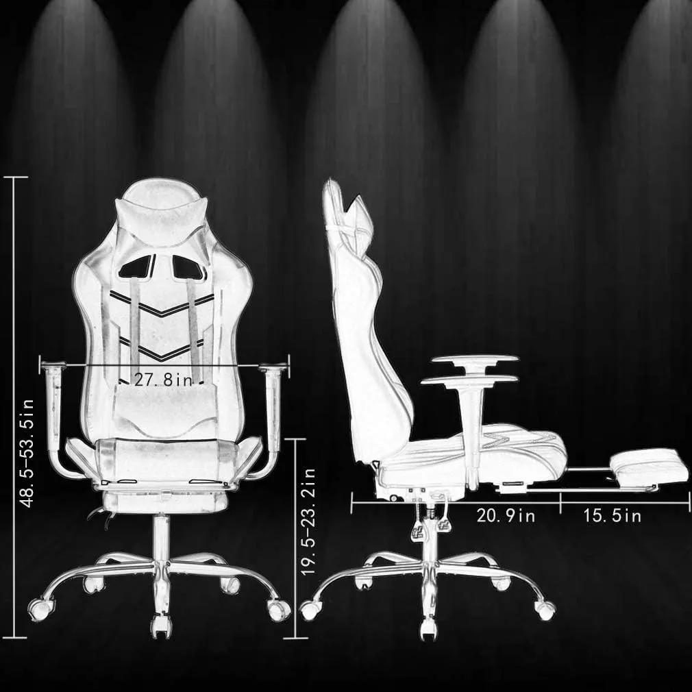 Ergonomic Office Chair PC Gaming Chair Cheap Desk Chair PU Leather Executive Rolling Swivel Chair Computer Lumbar Support for Women, Men