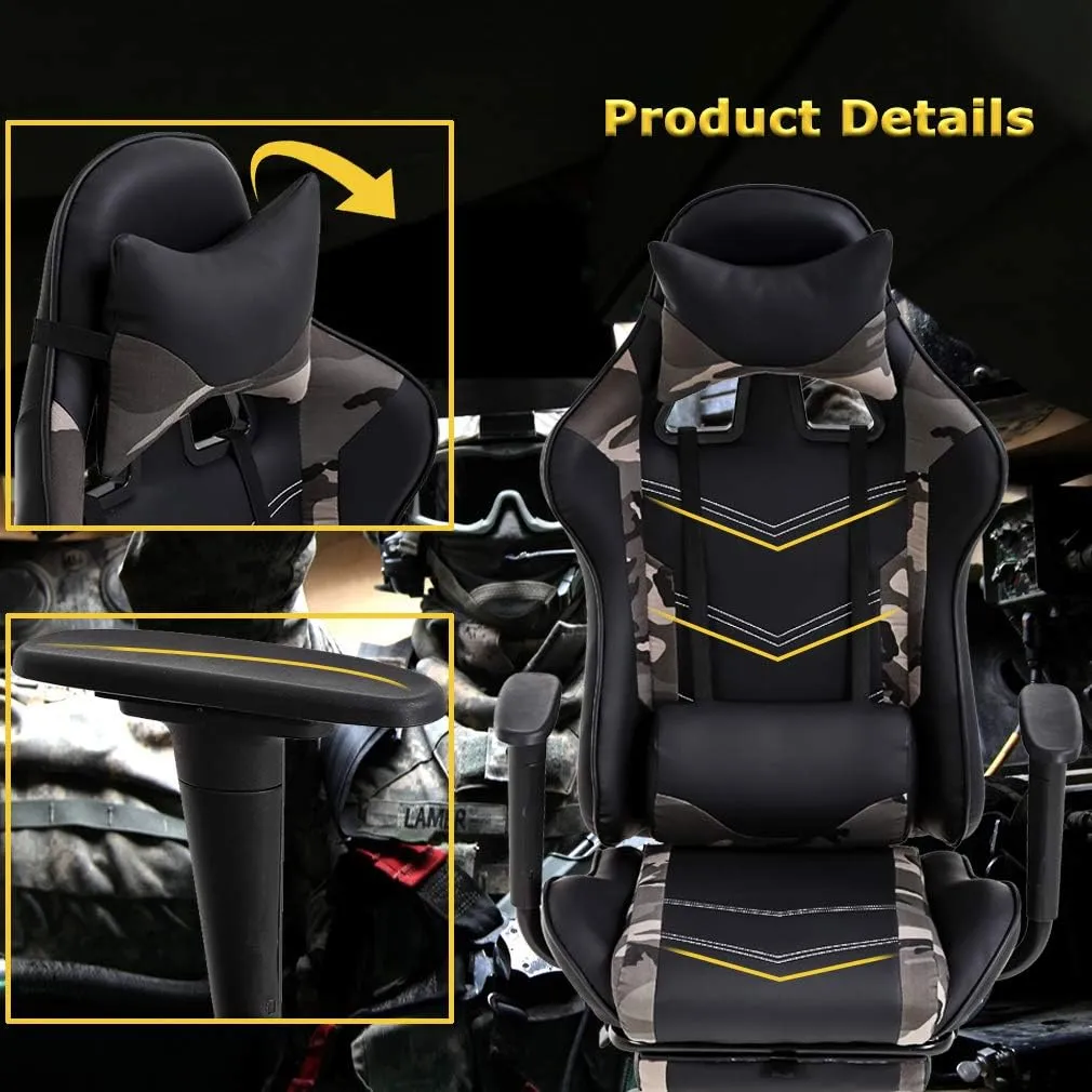 Ergonomic Office Chair PC Gaming Chair Cheap Desk Chair PU Leather Executive Rolling Swivel Chair Computer Lumbar Support for Women, Men