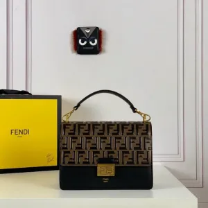 ESMEE - Kan U FF Monogram Motif Bag Brown/Black