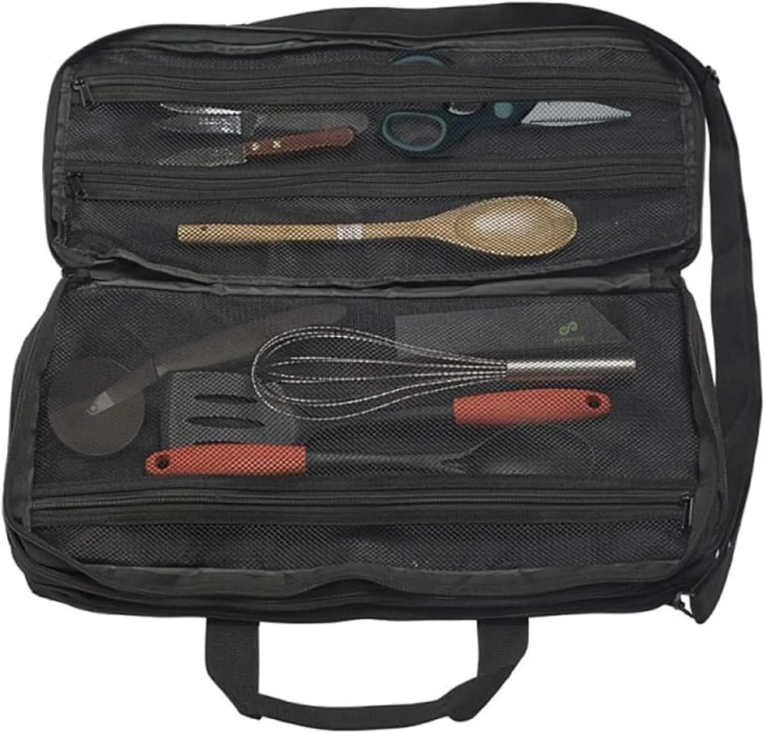 EVERPRIDE Chef Knife Bag Holds 20 Knives PLUS Large Zippered Compartment for Kitchen Tools – Durable, Large Knife Bag for Chefs – Knives Not Included