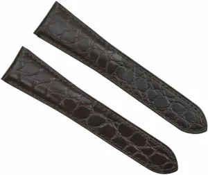 Ewatchparts 20mm Genuine Leather Watch Band Strap Compatible With Maurice Lacroix LC1008 Stainless Steel 001-130 Mw Brown