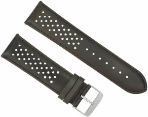Ewatchparts 20mm Leather Watch Band Strap Compatible With Tag Heuer Carrera Perforated Quick Release Brown
