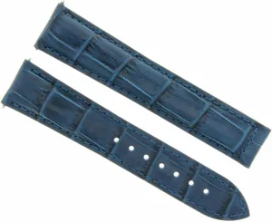 Ewatchparts 22mm Leather Watch Band Strap Compatible With 45mm - 45.5mm Omega Seamaster Planet Ocean Blue