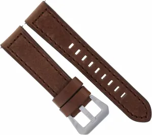 Ewatchparts 24mm Premium Leather Watch Band Strap Compatible With Pam 44mm Panerai GMT Dark Brown Long