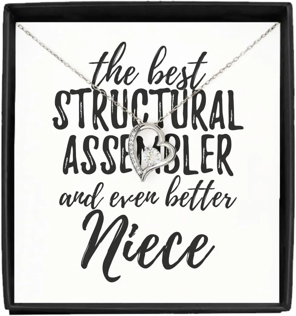 EzGift Cute Structural Assembler Niece Necklace Pendant Gift Idea For Nieces Gag Inspiring Joke The Best And Even Better Jewelry With Chain Message Card Box