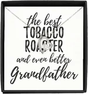 EzGift Cute Tobacco Roaster Grandfather Necklace Pendant Gift Idea For Grandpa Gag Inspiring Joke The Best And Even Better Jewelry With Chain Message Card Box