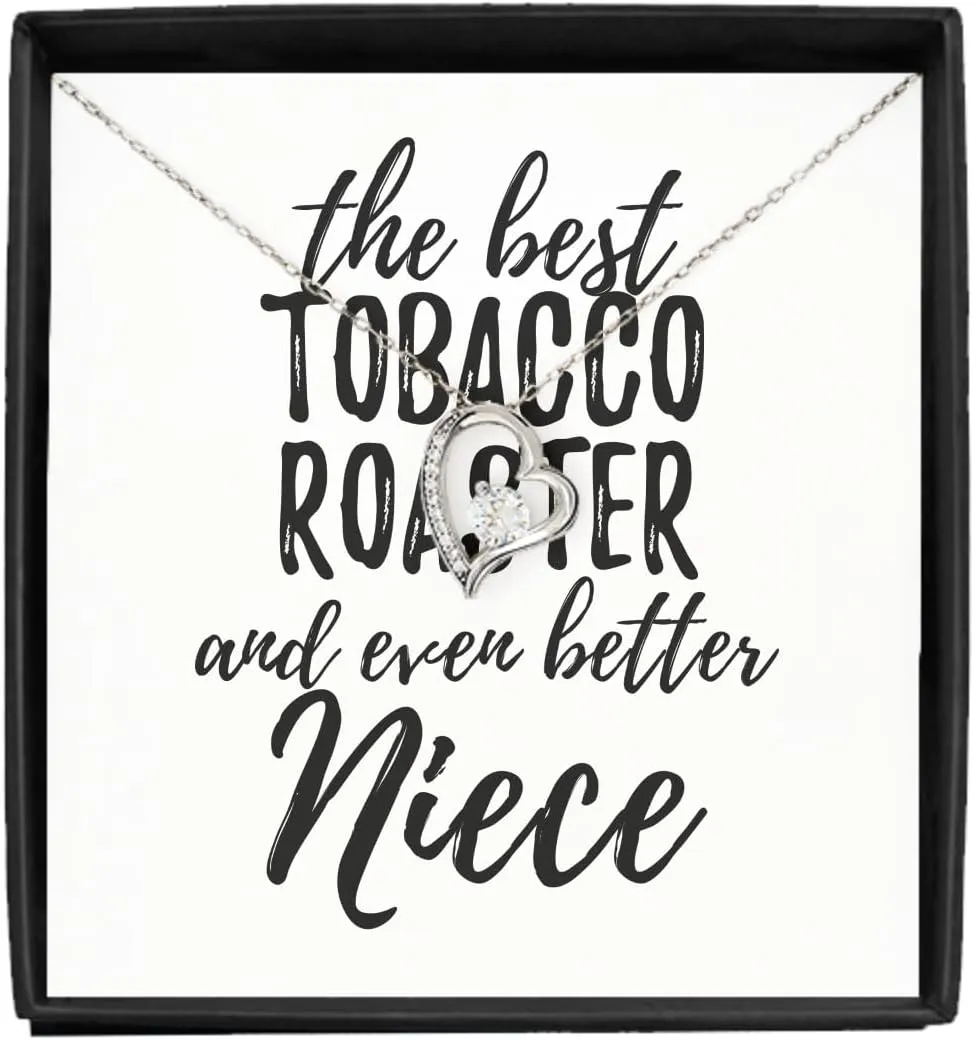 EzGift Cute Tobacco Roaster Niece Necklace Pendant Gift Idea For Nieces Gag Inspiring Joke The Best And Even Better Jewelry With Chain Message Card Box