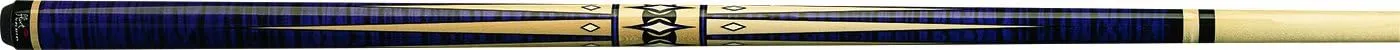 F-2610 Graphic Maple/Purple Tiger-Stripe with Black and Cream Points Pool Cue
