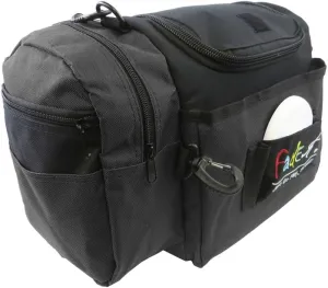 Fade Gear Crunch Box Disc Golf Bag | Black | Beginner Disc Golf Bag | 14  Disc Capacity | Shoulder Strap & Harness Option