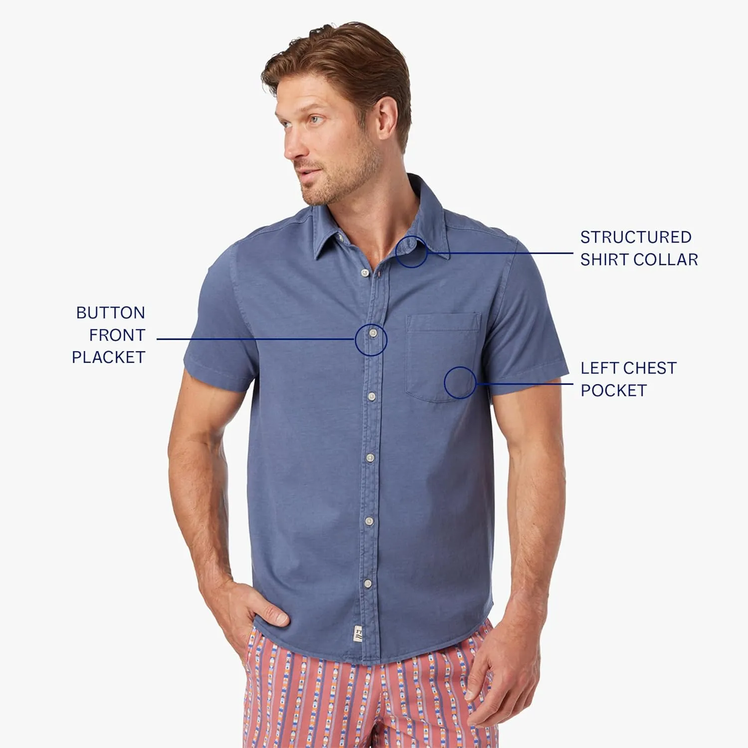 Fair Harbor The Saltaire Shirt –– Men's Everyday Collared Shirt –– Ultrasoft, Comfortable Business Casual Shirt