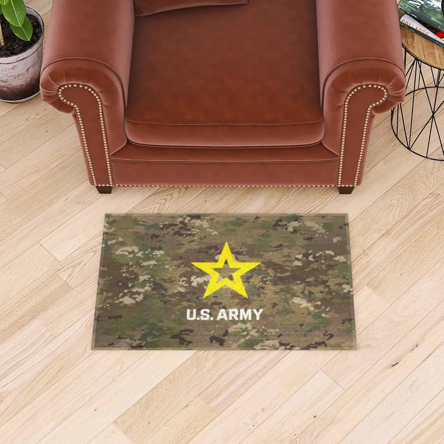 FANMATS - 5656 Fanmats Military 'Army' Black Knights Nylon Face Starter Rug 19"x30"