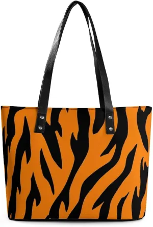 Fashion Leather Tote Bag Travel Work Daily Essentials Handbag Unisex Handbag