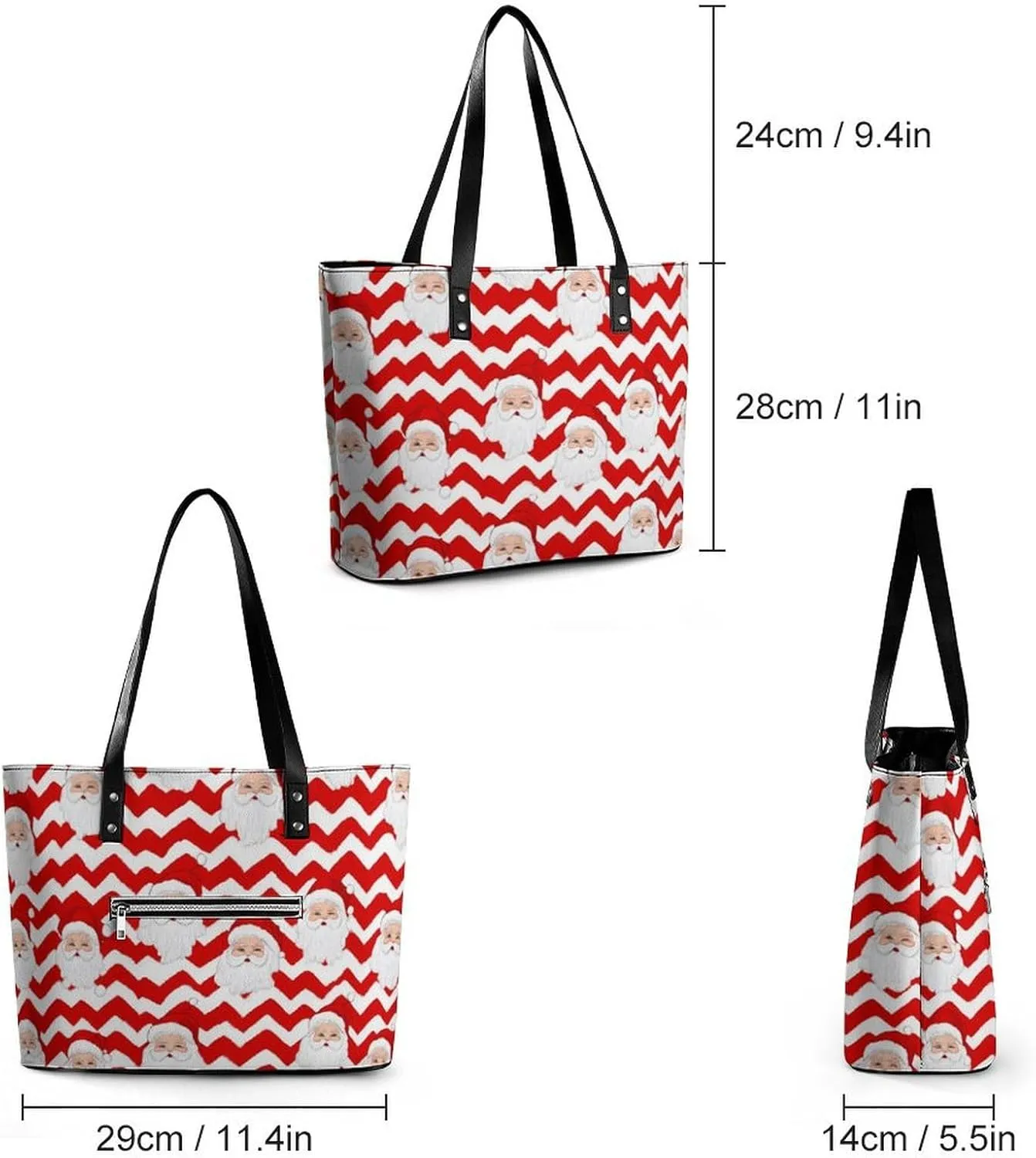 Fashion Leather Tote Bag Travel Work Daily Essentials Handbag Unisex Handbag