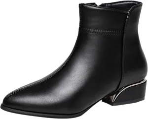 Fashion Men's Classic Business Leather Shoes Suede Front Lace Up Short Boots Lace up Boots for Women Heel Size7.5