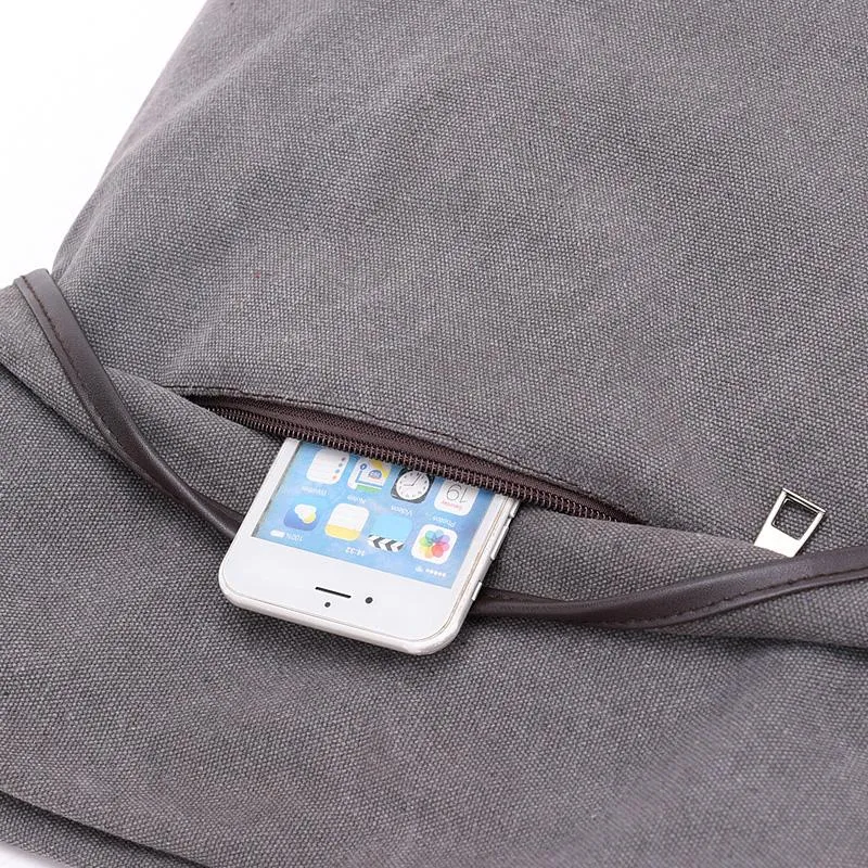 Fashion Women Simple Canvas Large Capacity Waterproof Anti Theft Backpack
