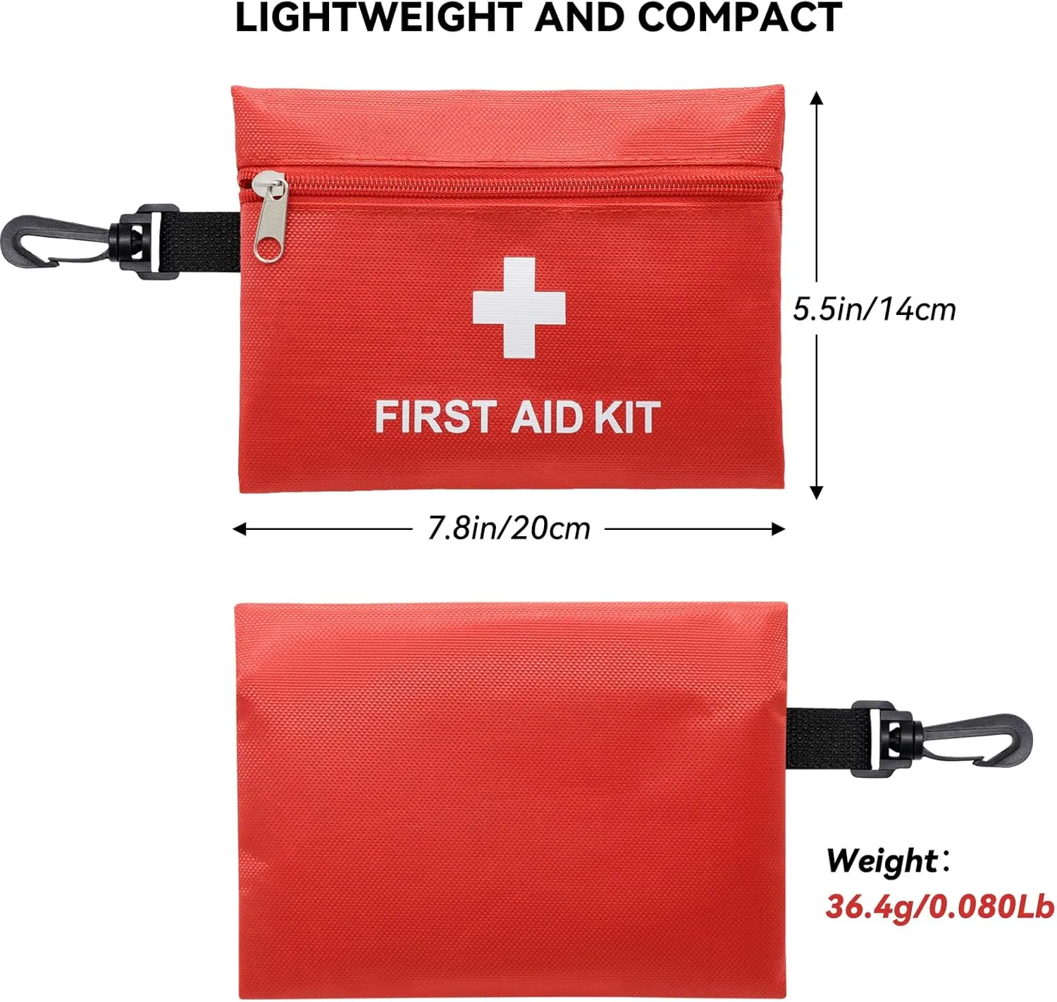 Faylapa 12Pcs Mini Empty First Aid Bag, 7.8x5.5 inches Travel Pouch Bag for Travel, Home, Office, Vehicle, Camping, Outdoor (Bag Only)