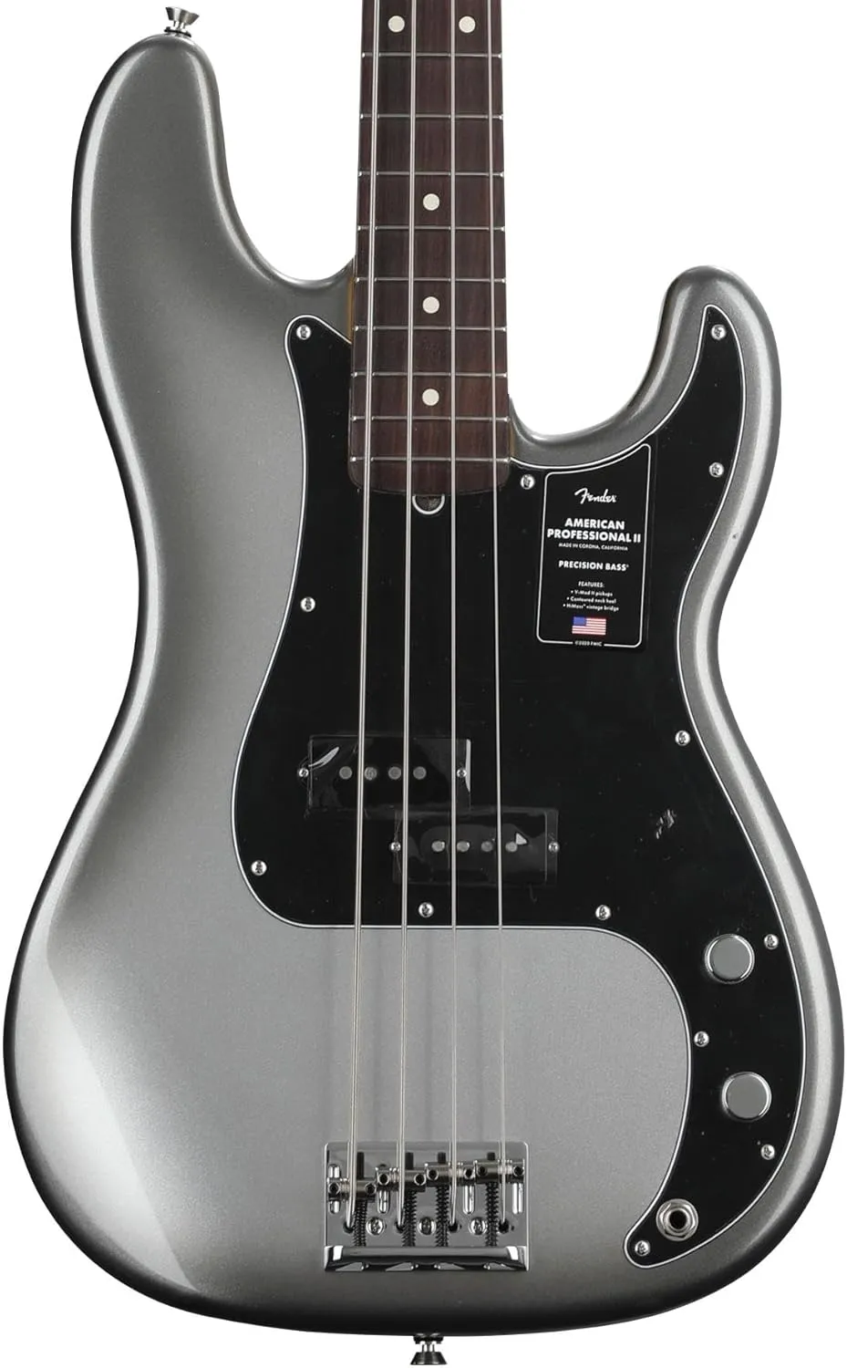 Fender American Professional II Precision Bass, Mercury, Rosewood Fingerboard