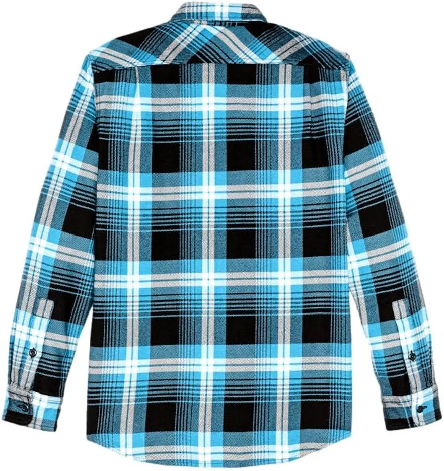 Filson Men's Vintage Flannel Work Shirt, Blue/Black/Multi Plaid