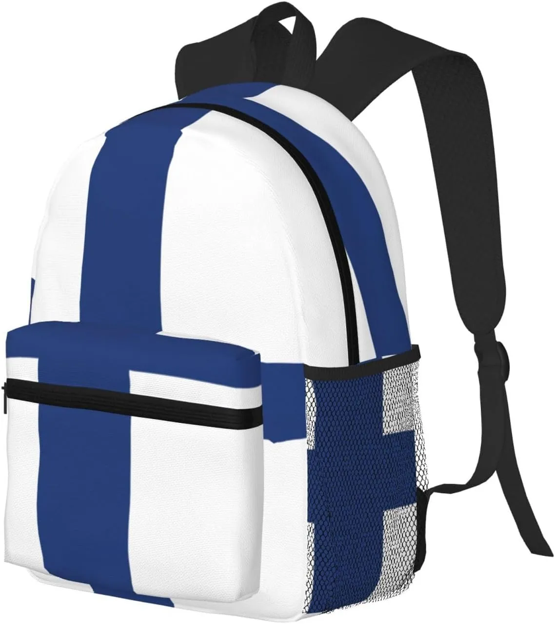 Finnish Flag Men Women Office Laptop Backpack,Work Bag 15.7 Inch Business Travel Bags Large Capacity