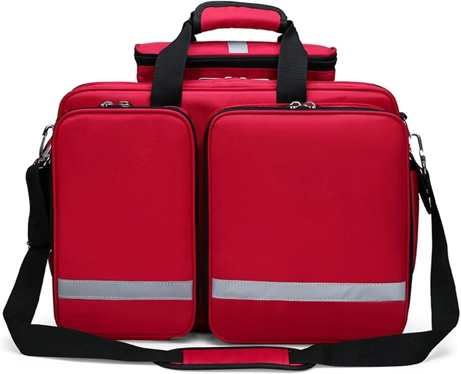 First Aid Backpack, Portable Emergency Medical Kit, Large-Capacity Red Rescue Kit, Outdoor Waterproof Multi-Function Medical Kit(Wood)