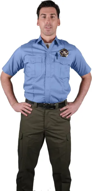 First Class Men's Poly Rayon Short Sleeve Uniform Shirts - Tactical Combat Work Utility and Safety Security Shirt